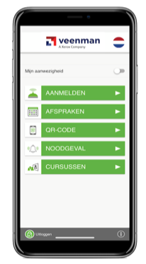 Bezoekersregistratie-app-telefoon Bezoekersregistratie-app-telefoon